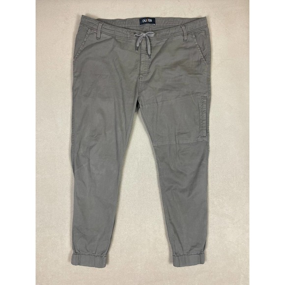 DU/ER Pants‎ Adult 40/29 Khaki Slim Live Lite Joggers In Civilian Preppy Mens - Picture 1 of 15